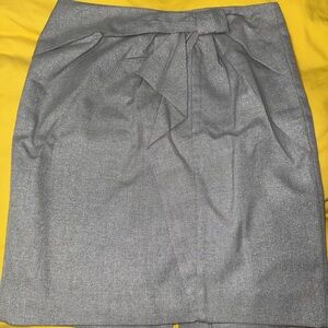 Elegant Gray Skirt with Bow Detail